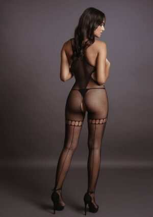 Net High Neck Bodystocking - Black - O/S - Afbeelding 10