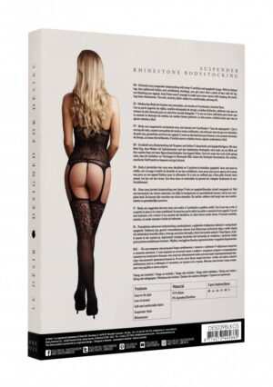 Suspender Rhinestone Bodystocking - Black - O/S - O/S - Afbeelding 11