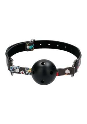 Breatheable Ball Gag - Old School Tattoo Style - Black - Afbeelding 4