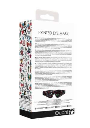 Printed Eye Mask - Old School Tattoo Style - Black - Afbeelding 3