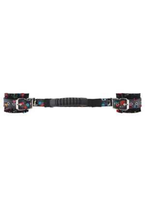 Printed Handcuffs with Handle - Old School Tattoo Style - Black - Afbeelding 4