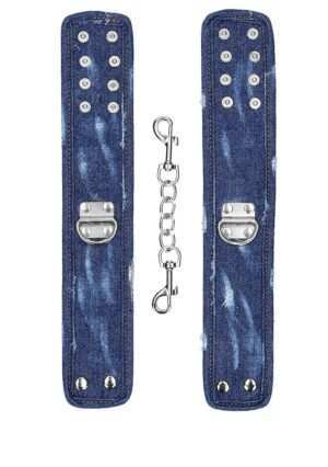 Denim Ankle Cuffs - Roughend Denim Style - Blue - Afbeelding 6