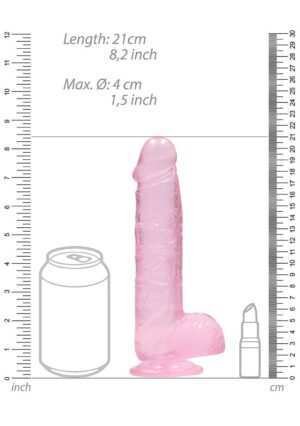 8" / 19 cm Realistic Dildo with Balls - Afbeelding 3