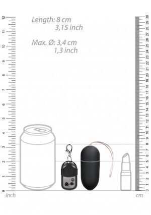 10 Speed Remote Vibrating Egg - Big - Black - Afbeelding 4
