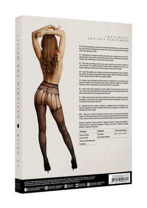 Crotchless Cut-Out Pantyhose - Black - O/SO/S - Afbeelding 7