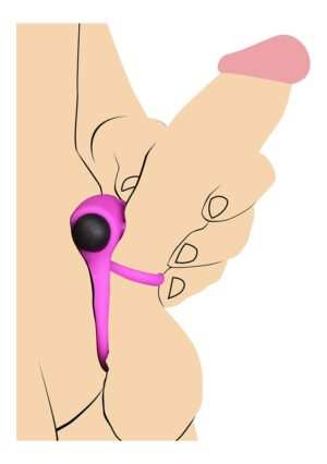 Silicone Cock Ring & Bullet with Remote Control - Purple - Afbeelding 3