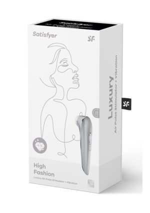 High Fashion Air Pulse Stimulator + Vibration - Silver