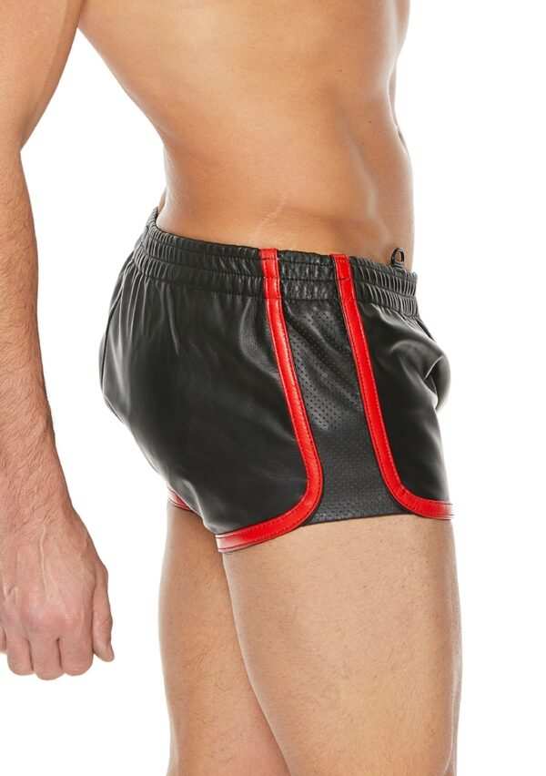 Versatile Shorts - Premium Leather - Black/Red - S/M