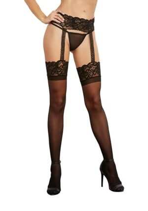 Garterbelt Pantyhose Dmd - OS - Black
