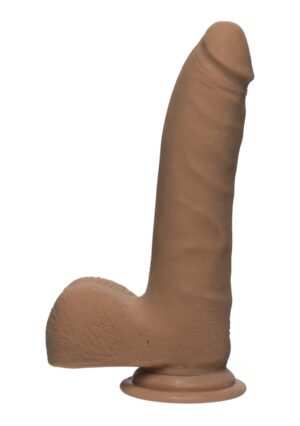 The D - Realistic 7 Inch Slim W/Balls - Ultraskyn - Caramel