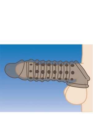 1.5 Inch Penis Enhancer Sleeve - Smoke - Afbeelding 4