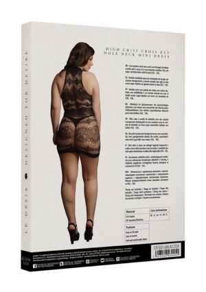 Criss Cross Neck Mini Dress - Black - OSX - Afbeelding 4
