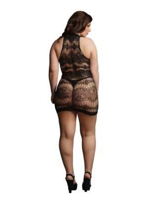 Criss Cross Neck Mini Dress - Black - OSX - Afbeelding 6