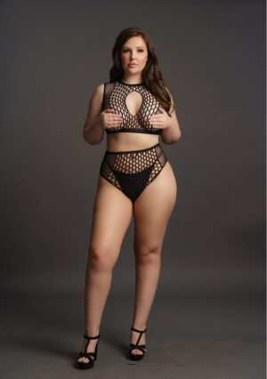 Duo Net Key-Hole Bra Set - Black - OSX - Afbeelding 7