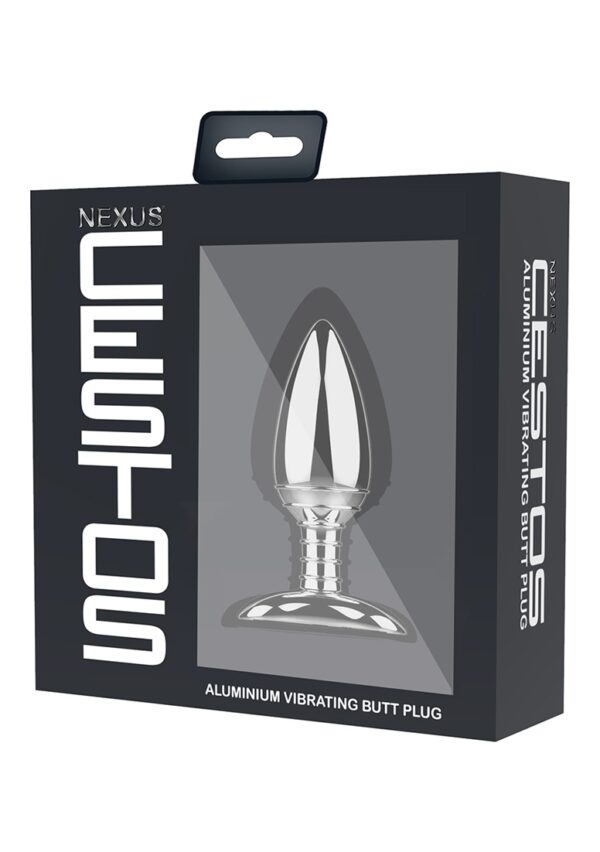 CESTOS Aluminium Remote Control Vibrating Butt Plug - Silver