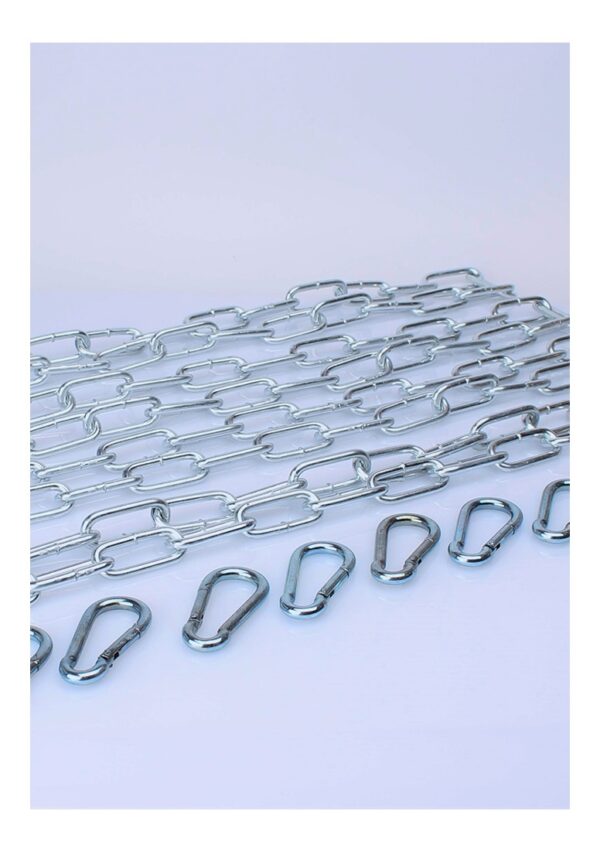 KIT 4 X 120 cm large link chain + 8 carabiners