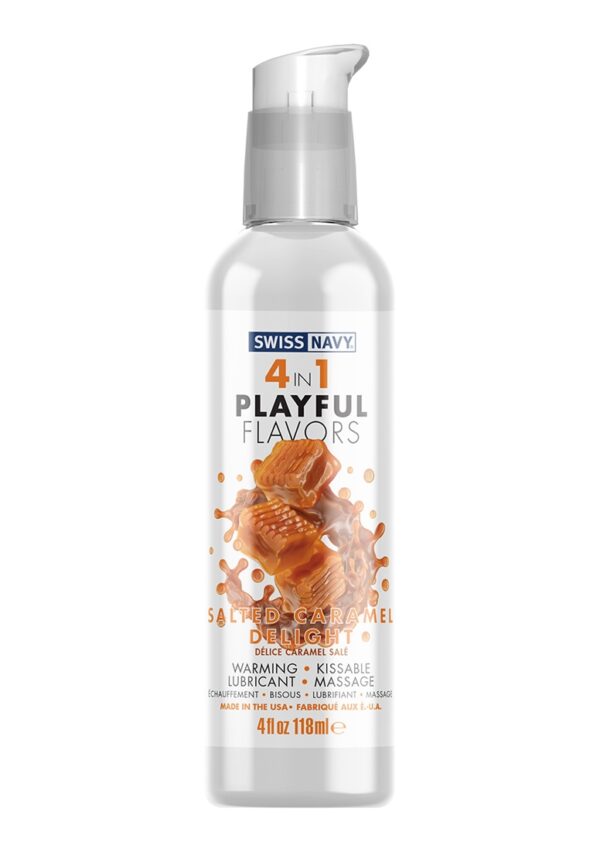 sn4n1fscd4 1.jpg Playful 4 in 1 Glijmiddel Met Caramel-Zeezout-Smaak- 118ml