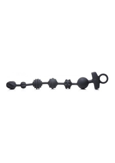 10X Dark Rattler Vibrating Silicone Anal Beads w/ Remote