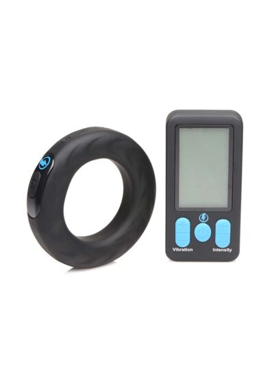 Vibrating and E-Stim Silicone Cock Ring w/ RC 50mm