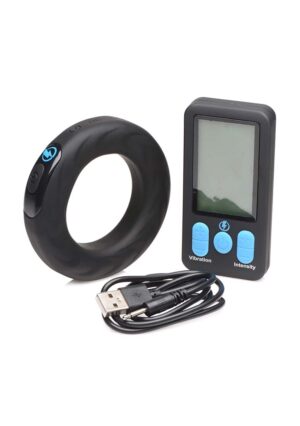 Vibrating and E-Stim Silicone Cock Ring w/ RC 50mm - Afbeelding 3