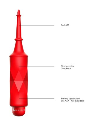 Circe - ABS Bullet With Sleeve - 10-Speeds - Red - Afbeelding 5