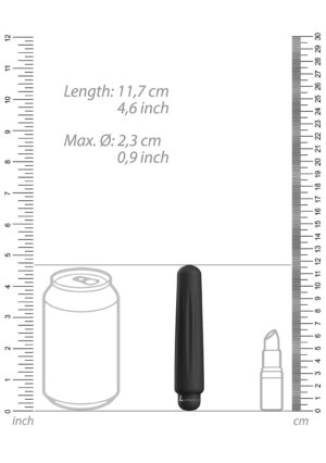 Delia - ABS Bullet With Sleeve - 10-Speeds - Black - Afbeelding 4