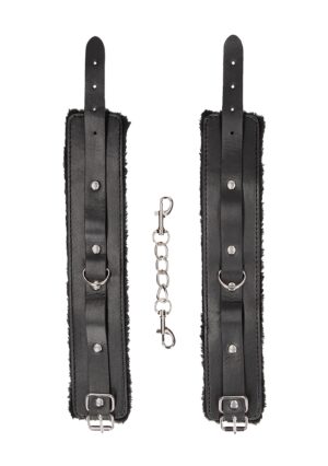 Plush Bonded Leather Ankle Cuffs - With Adjustable Straps - Afbeelding 6