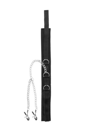 Velcro Collar With Nipple Clamps - With Adjustable Straps - Afbeelding 5