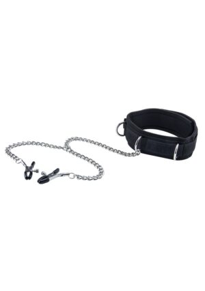 Velcro Collar With Nipple Clamps - With Adjustable Straps - Afbeelding 8