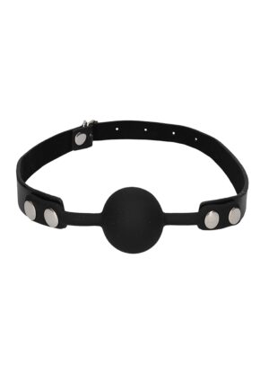 Silicone Ball Gag - with Adjustable Bonded Leather Straps - Afbeelding 5