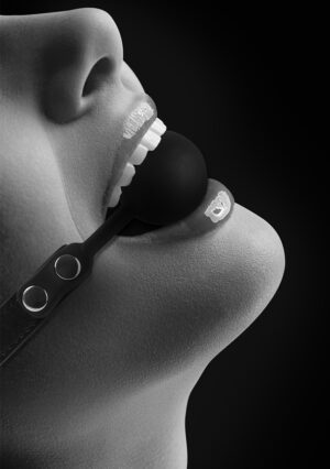 Silicone Ball Gag - with Adjustable Bonded Leather Straps - Afbeelding 8