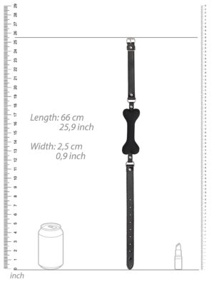 Silicone Bone Gag - With Adjustable Bonded Leather Straps - Afbeelding 4