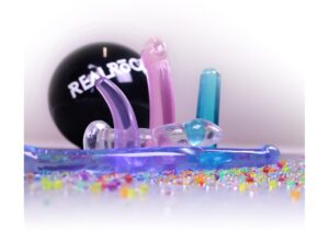 6.7'' / 17cm Non Realistic Dildo Suction Cup - Blue - Afbeelding 6