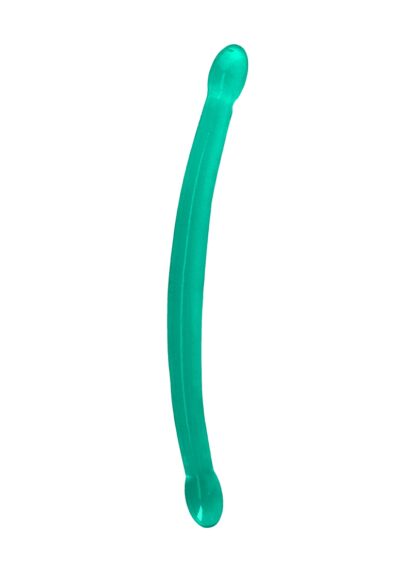 17'' / 42cm Non Realistic Double Dildo - Turquoise
