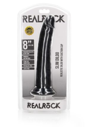 Dildo without Balls with Suction Cup - 8''/ 20.5 cm -- black - Afbeelding 2