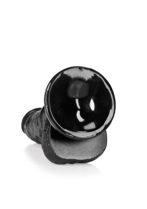 Dildo with Balls and Suction Cup - 6''/ 15.5 cm - black - Afbeelding 6