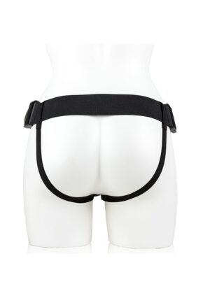 Hollow Strap-on with Balls - 7'' / 18 cm - Black - Afbeelding 6