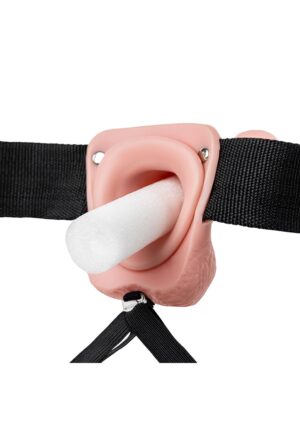 Hollow Strap-on with Balls - 7'' / 18 cm - Flesh - Afbeelding 5