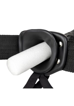 Vibrating Hollow Strap-on No Balls - 8'' / 20.5 cm - Black - Afbeelding 5
