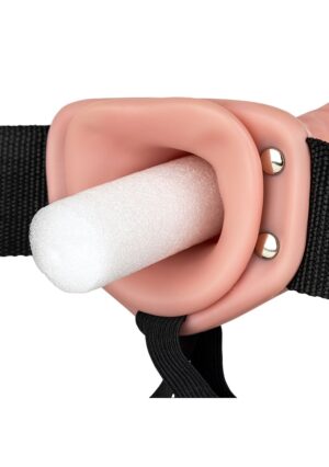Vibrating Hollow Strap-on No Balls - 8'' / 20.5 cm - Flesh - Afbeelding 5