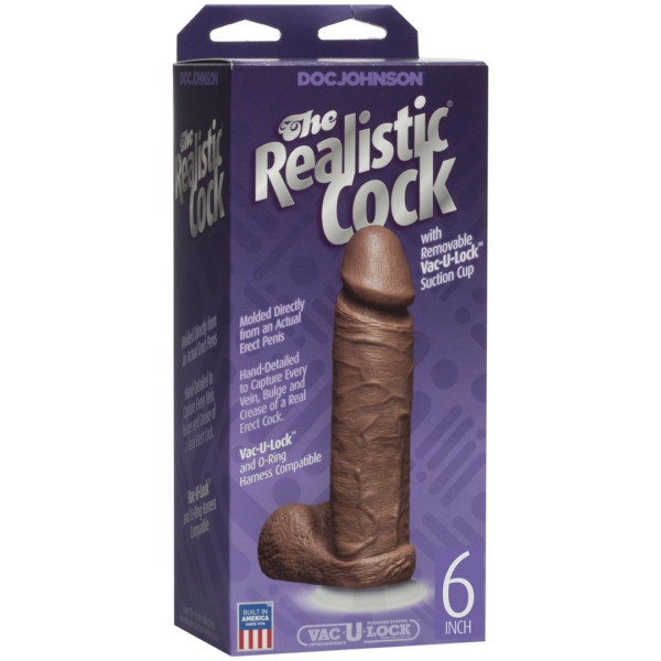 Realistic Cocks - 6 Inch - Mullato