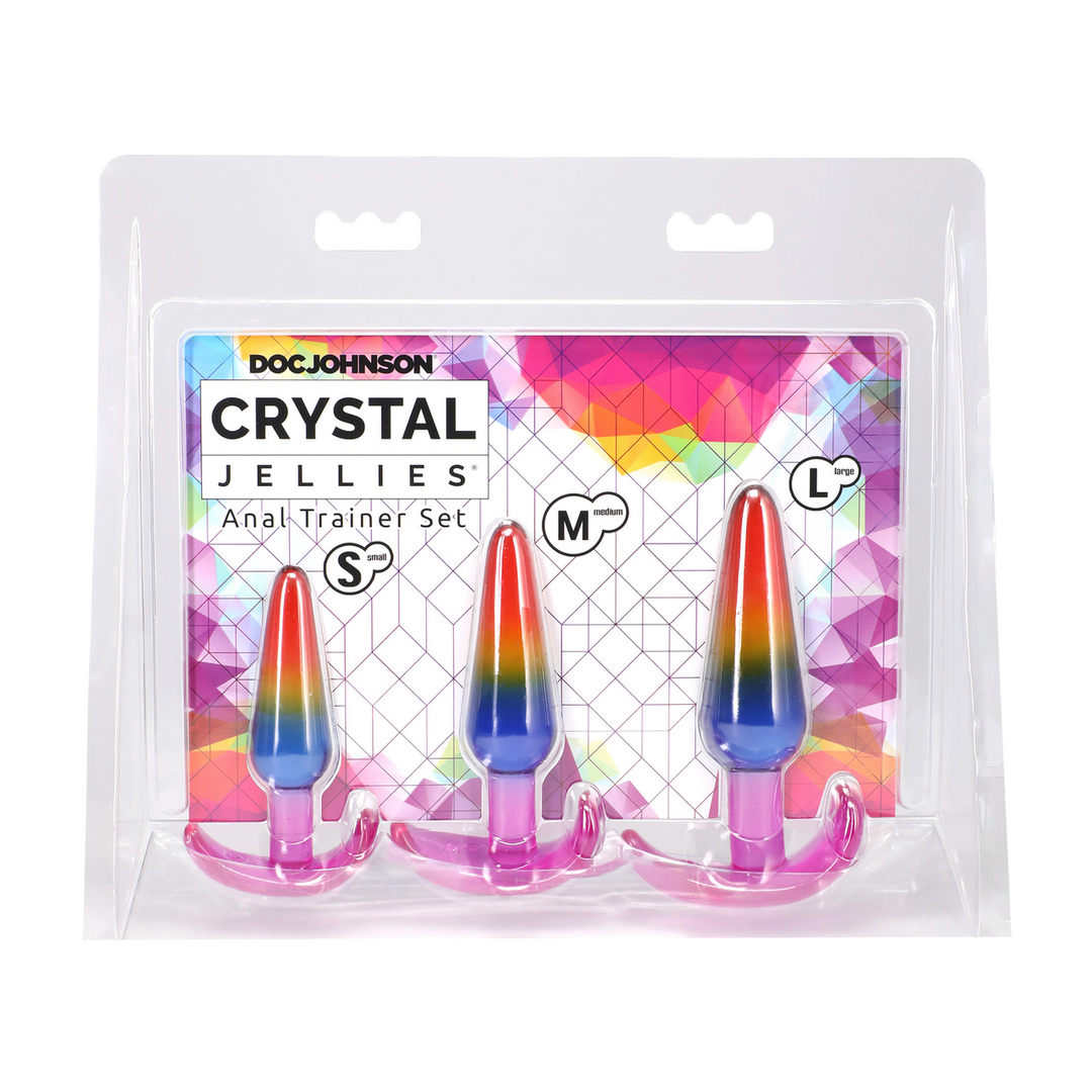 Crystal Jellies - Anal Trainer Set - S/M/L - Regenboog