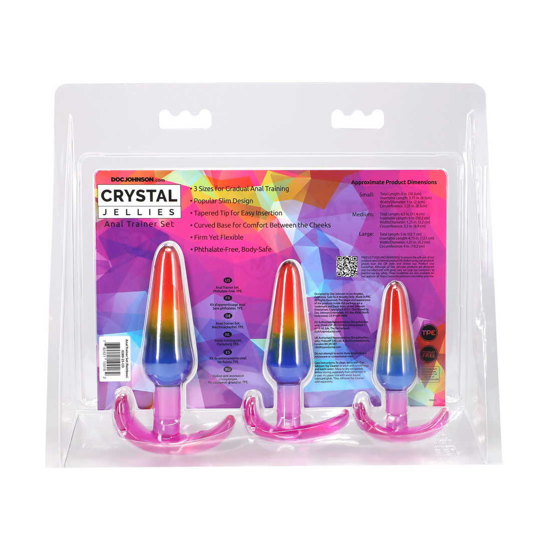 Crystal Jellies - Anal Trainer Set - S/M/L - Regenboog
