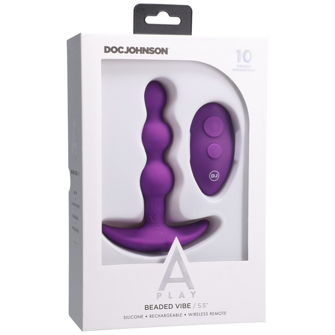 A-Play - Beaded Vibe - Siliconen Anale Plug met Afstandsbediening