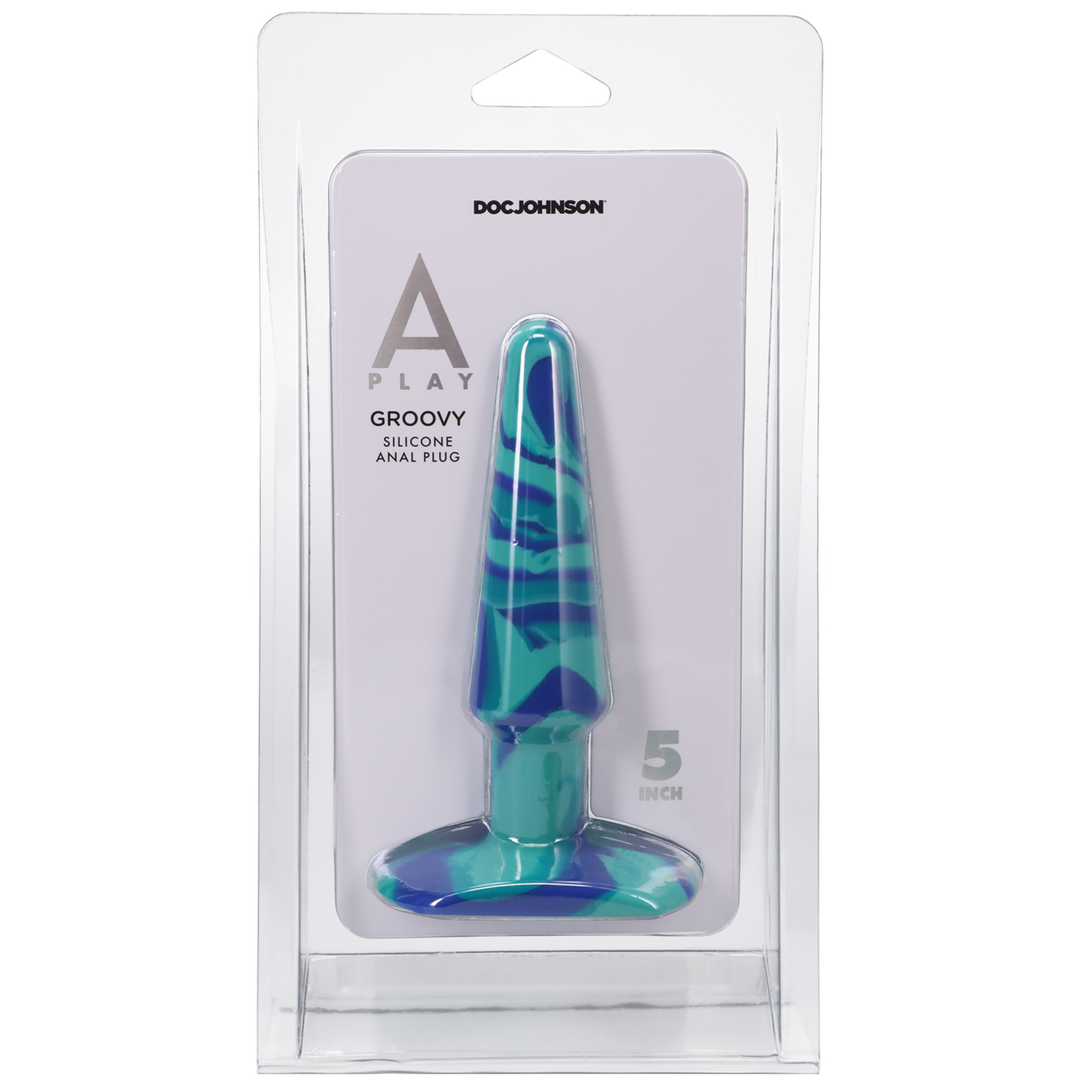 A-Play - Groovy - Silicone Anale Plug - 5 / 12 cm - Ocean