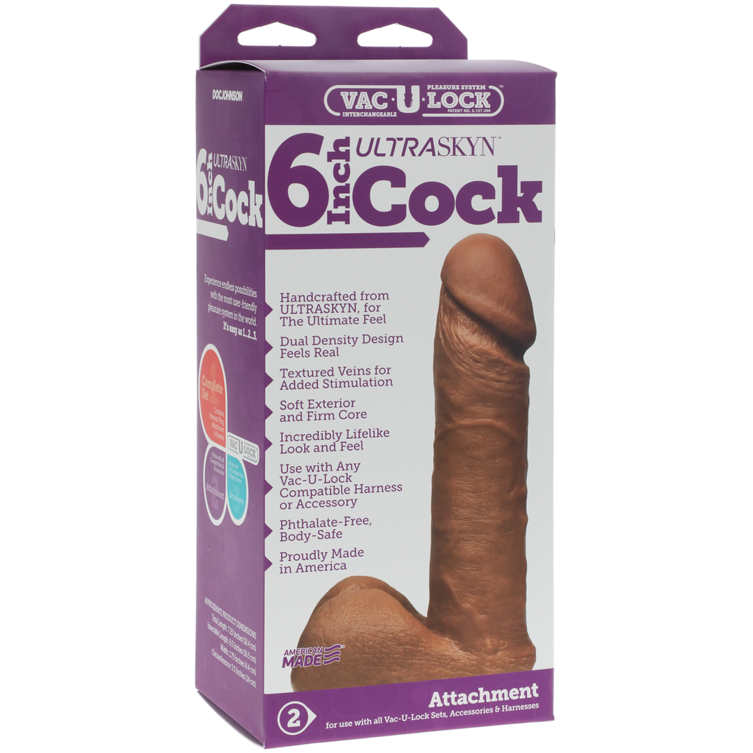 Vac-U-Lock - UR3 Cock - 6 / 16 cm - Bruin