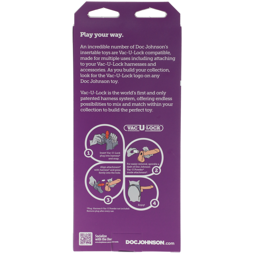 Vac-U-Lock - UR3 Cock - 6 / 16 cm - Bruin