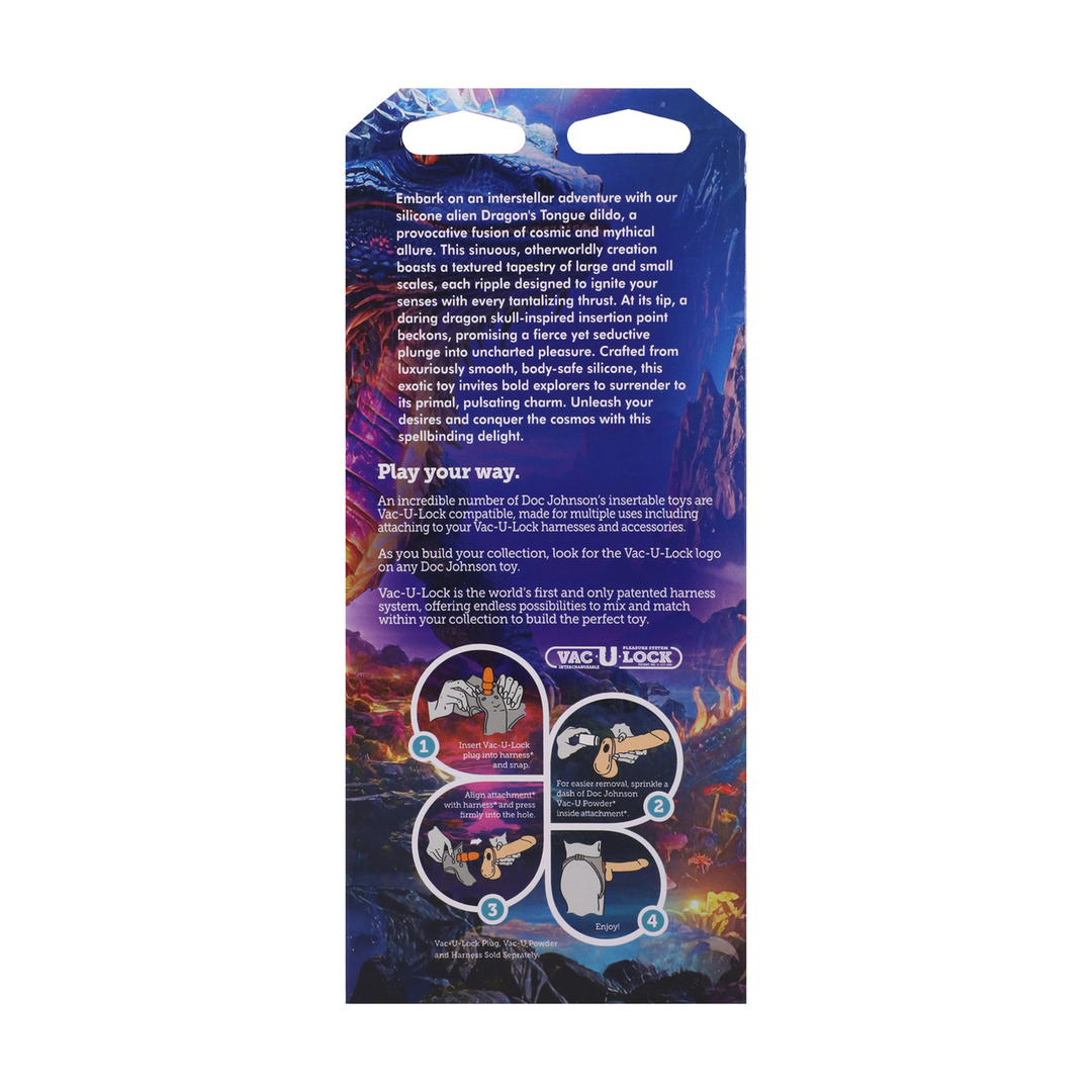 Vac-U-Lock - Fantasy Fuckers - Draak Tongue - Glow in the Dark - Multicolor
