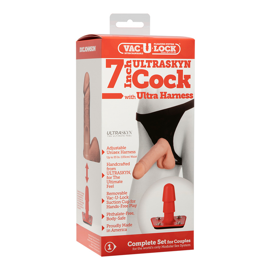 Vac-U-Lock - ULTRASKYN Harness en Dildo - 7 / 18 cm