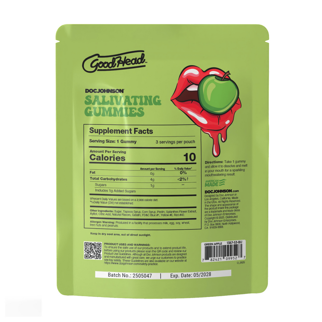 Goodhead - Speekselopwekkende Gummies - 24 stuks display - 12 gr - Groene Appel